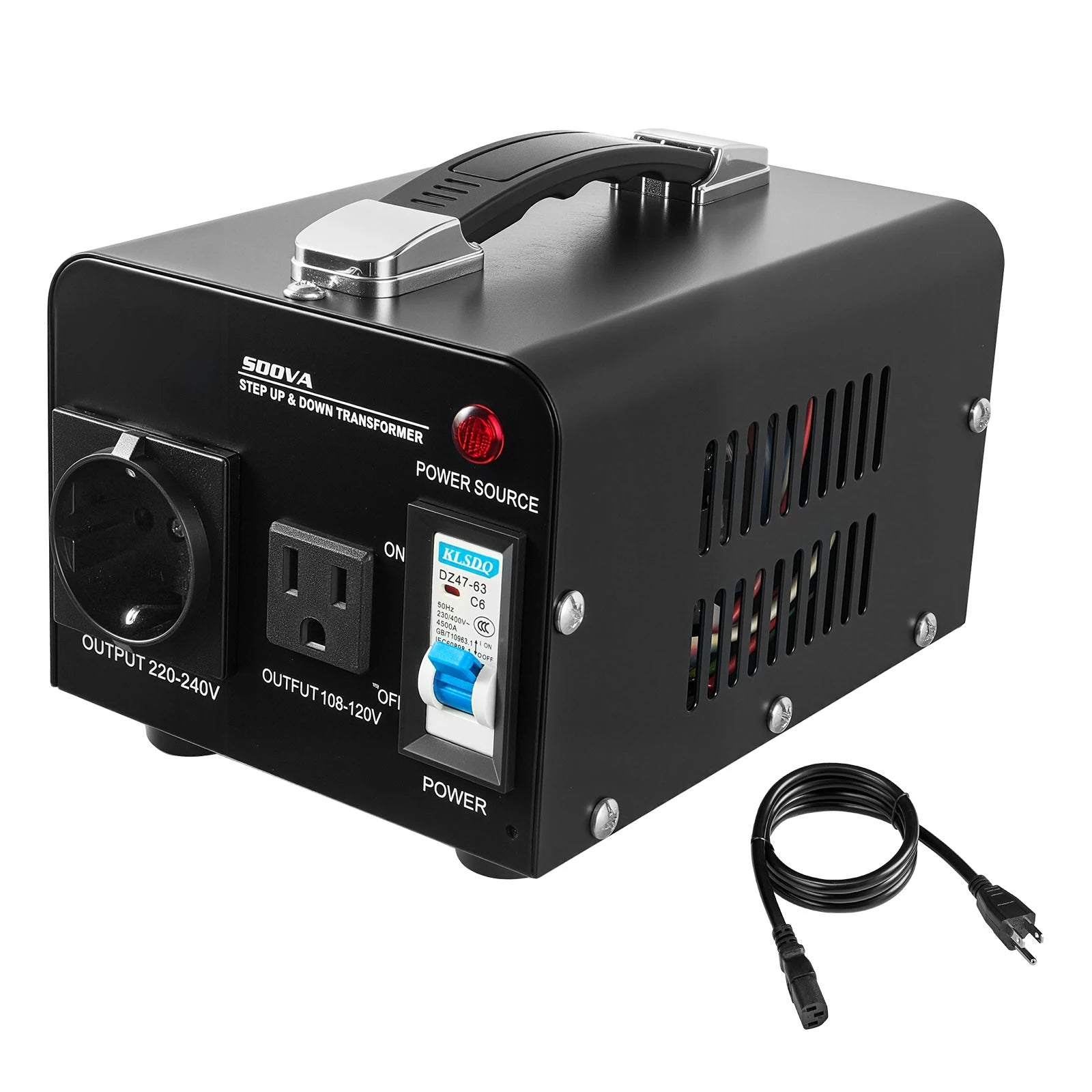 Transformador convertidor de voltaje Step Up & Down 500–6000VA US/EU