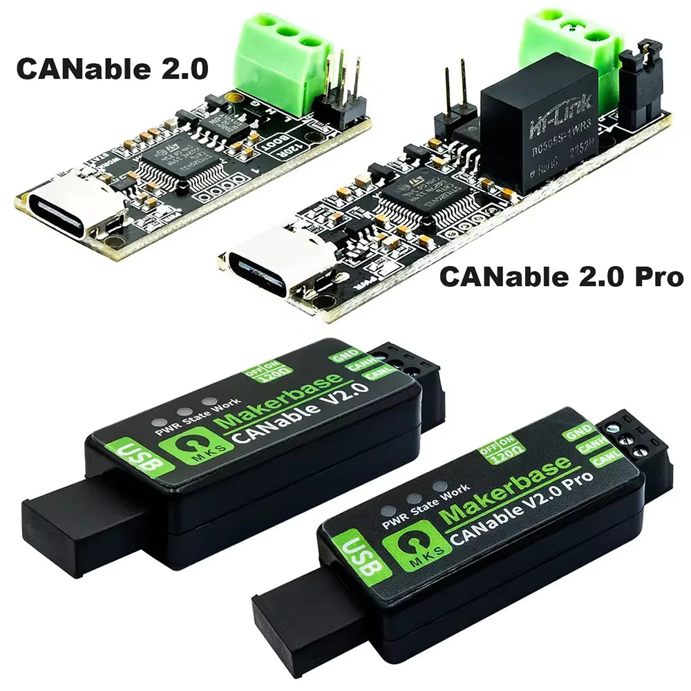 CANable 2.0 USB-to-CAN Adapter Options