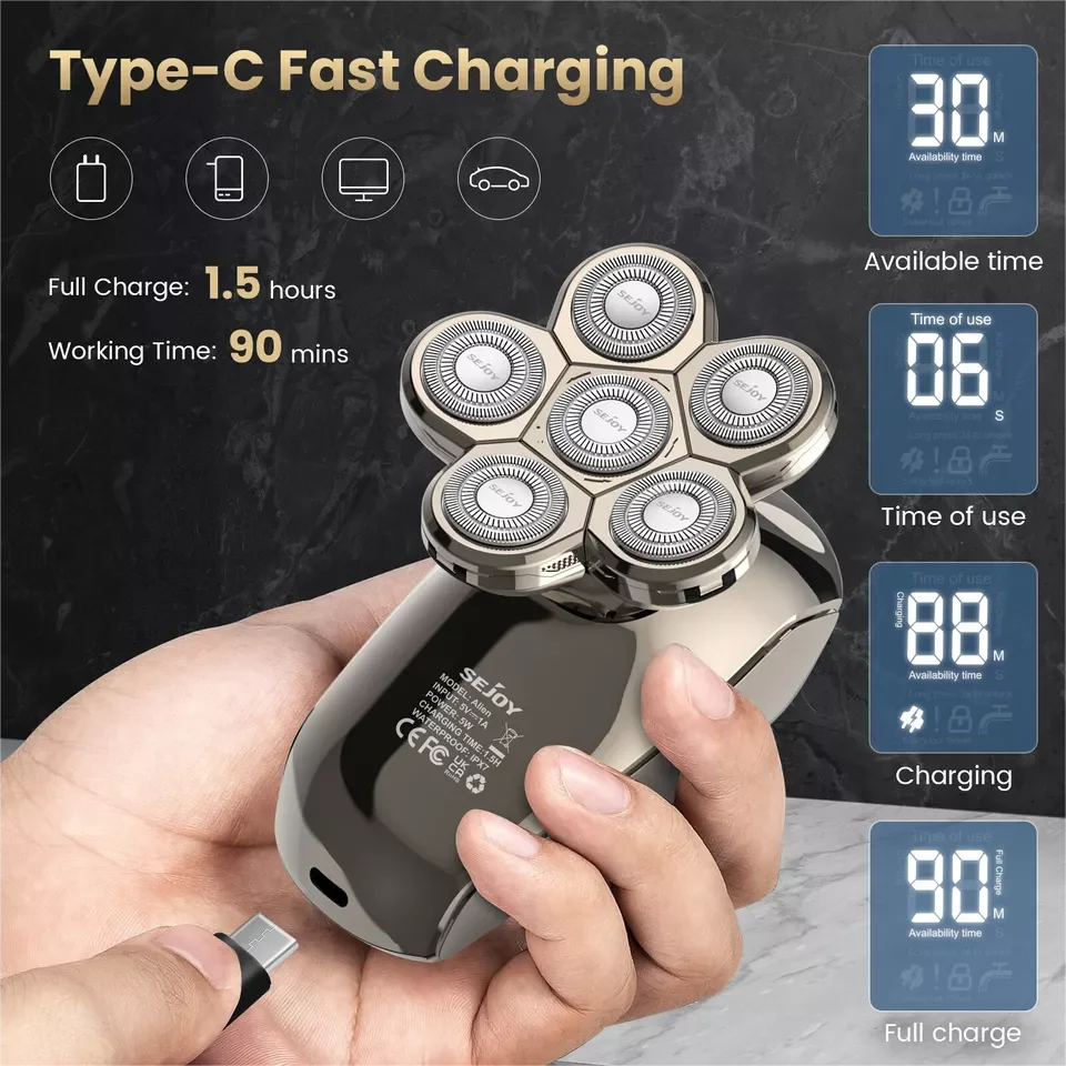 Electric Shaver for Men 5‑in‑1 Grooming Kit