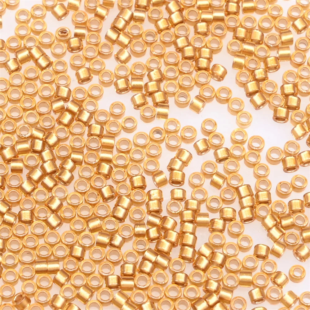 2,5 mm Glasperlen mit goldfarbenen Zentrums – 1000 Stück