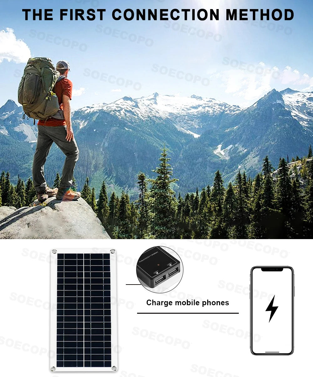 6000W Solcelleanlæg med inverter og 100A controller til off-grid brug