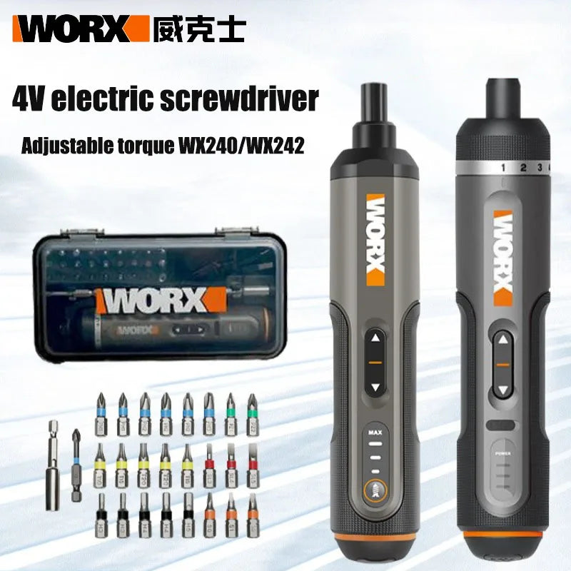 WORX 4V Electric Screwdrivers Set Automatic All-in-one Wireless Precision Screwdriver Household Hand Power Tools WX240 WX242