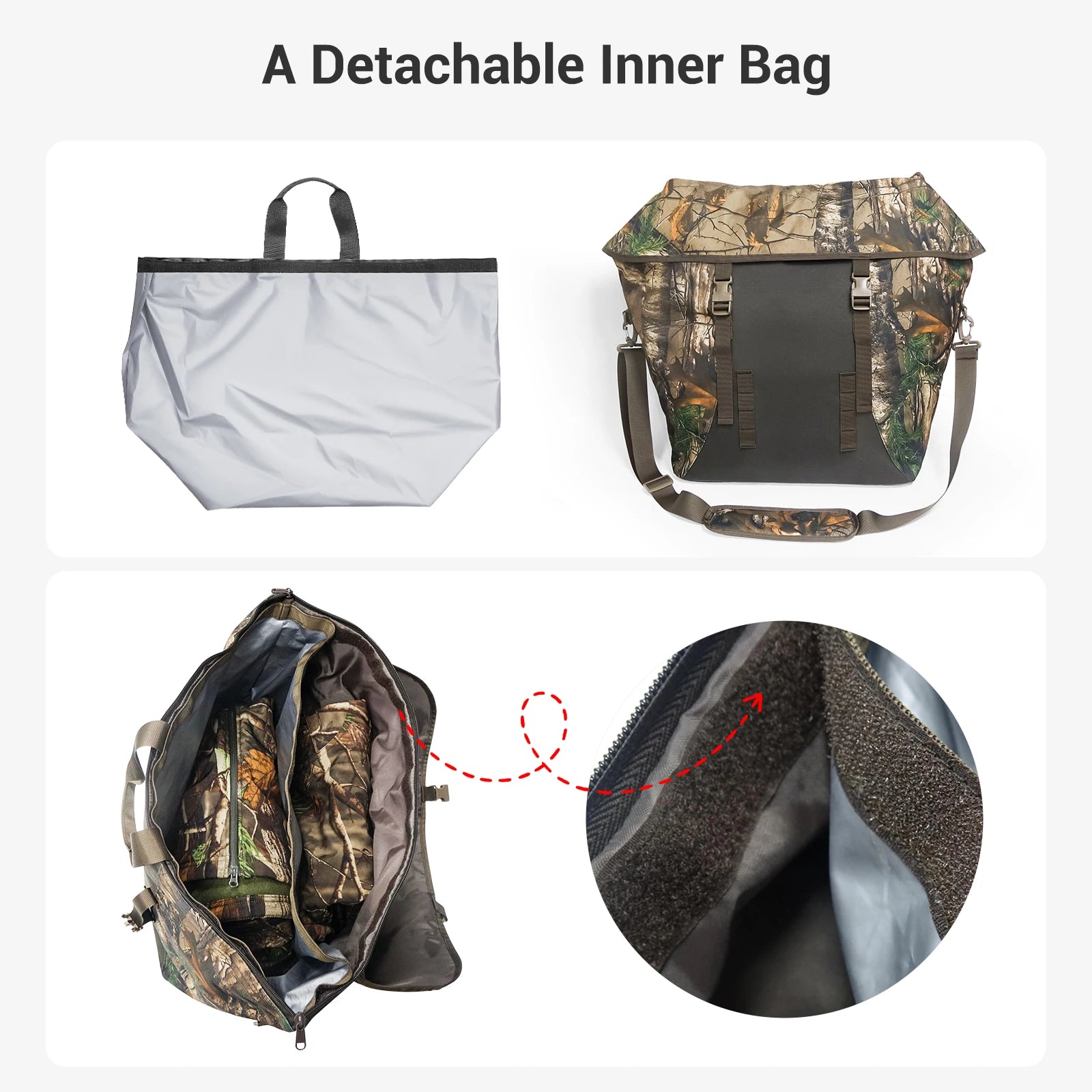 Hunting Scent Proof Bag with Airtight Zipper, 600D Oxford