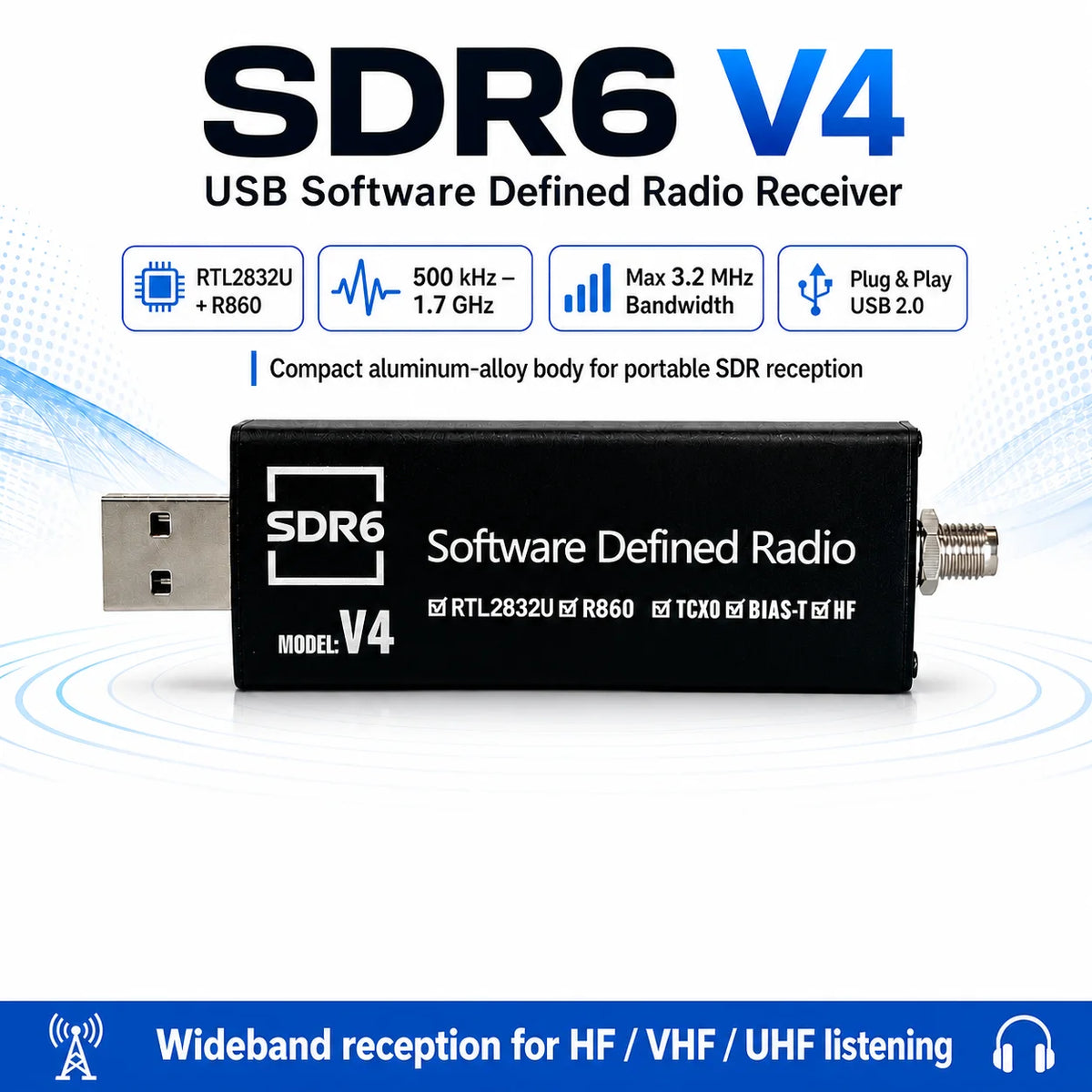V4 USB Software-Defined Radio Receiver Options