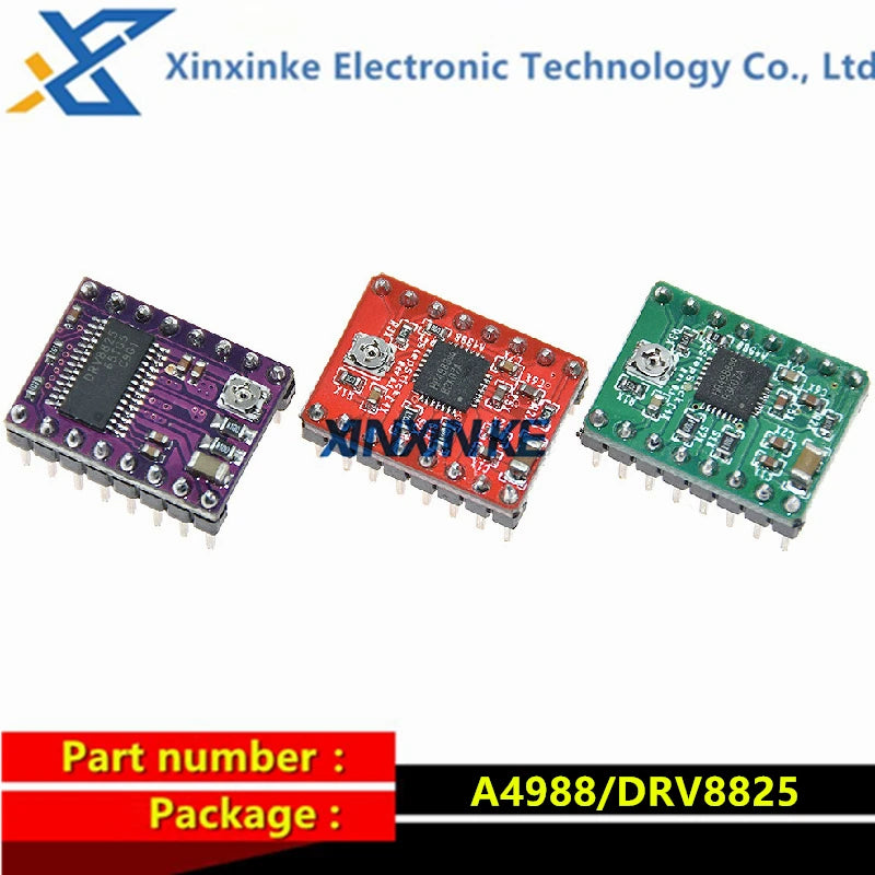 Modules de pilotage de moteur pas à pas A4988 ou DRV8825, lot de cinq
