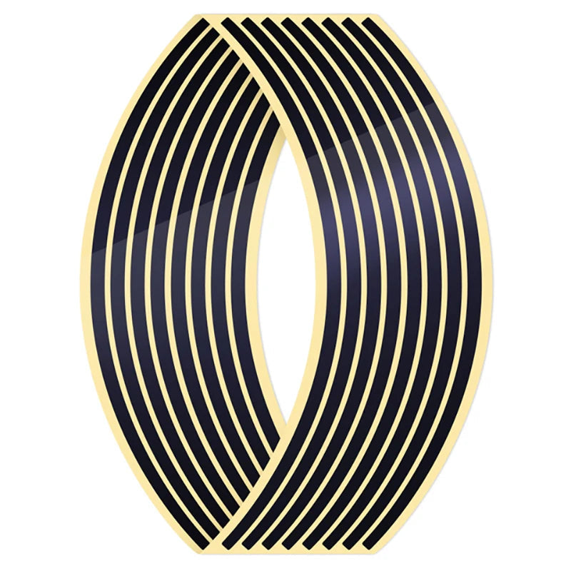 1set of 16pcs Wheel Sticker Reflective Rim Stripe Tape Bike Motorcycle Stickers For Honda For Kawasaki Z750 Z800 For YAMAHA MT07