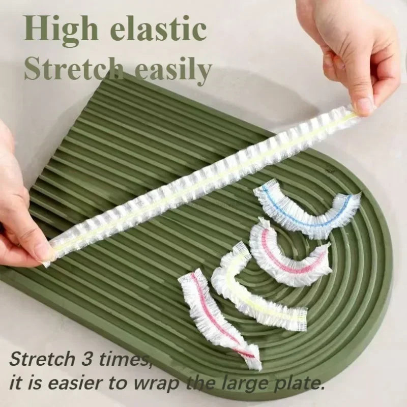 Plastic Food Cover Bags Food Grade Fresh-keeping Transparent Packaging Bag Reusable Wrap Kitchen Disposable Colorful Cling Film