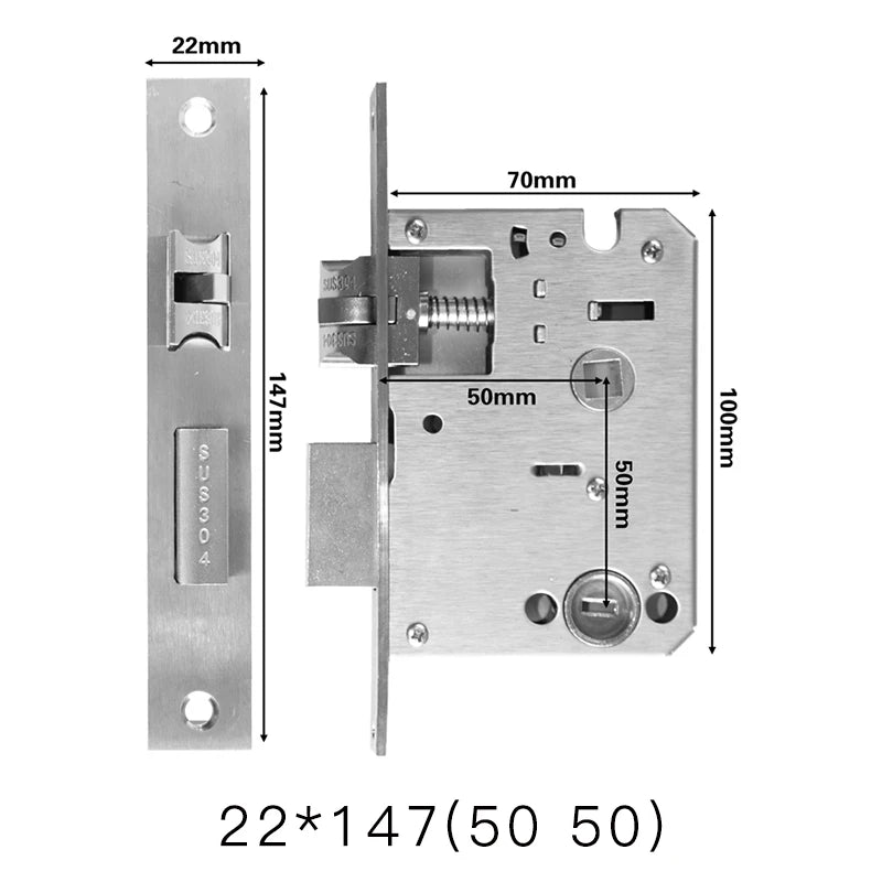 Mortise Lock Body for Compatible Smart Locks