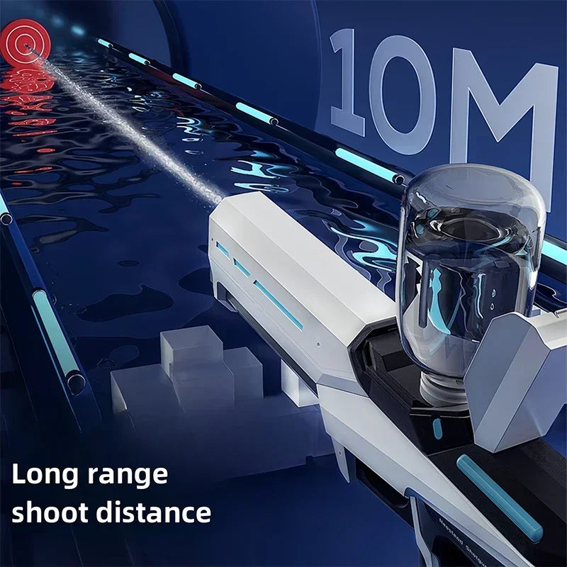 Electric Automatic Water Storage Gun Toys Portable Children Summer Beach Outdoor Fight Fantasy Spray Gun Toys Boy Kid Adult Game