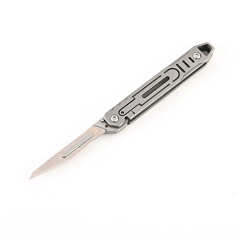 Mini Titanium Alloy Folding Knife for Outdoor EDC