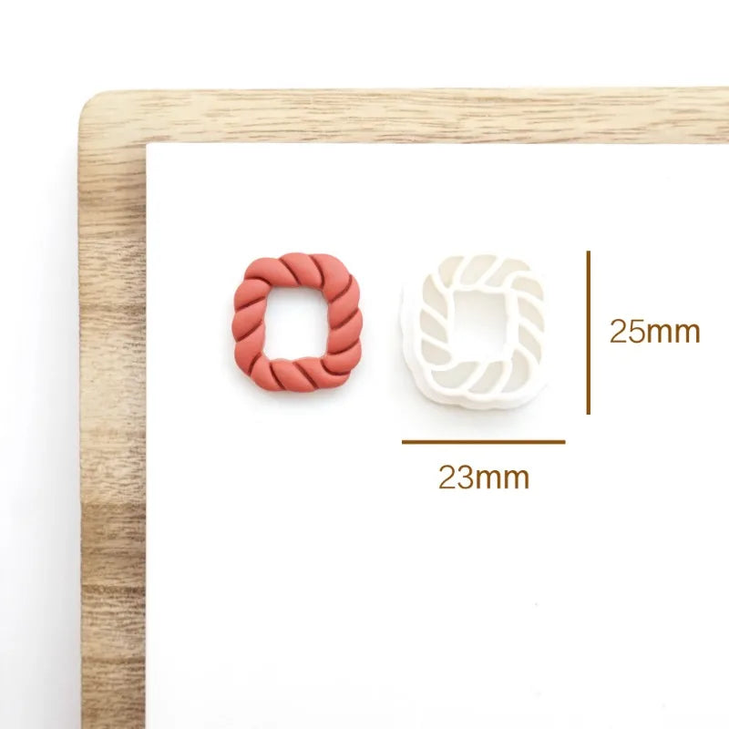 Polymeer klei cutters — Twist & Braids vormopties