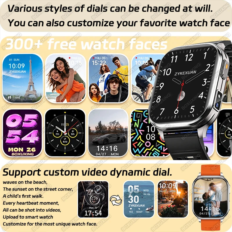 2026 Νew Smart Watch With Camera Men Women Photos Record Video Health Sports Fitness IP68 Waterproof Call Recording Smartwatches