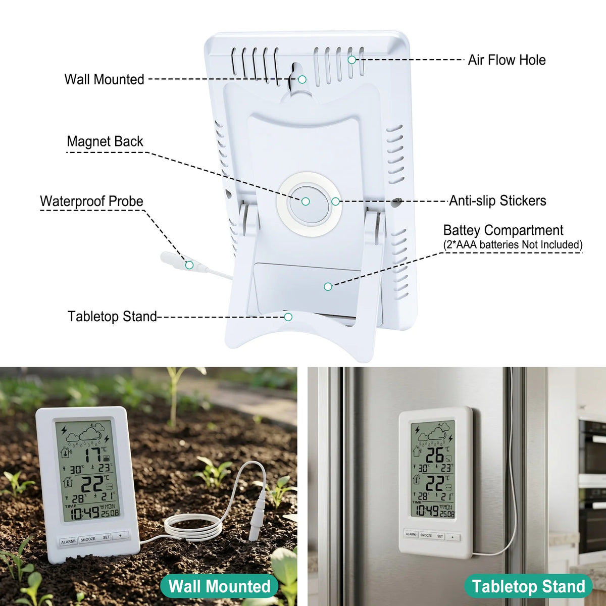 FT0104 Indoor/Outdoor Temperature Weather Station