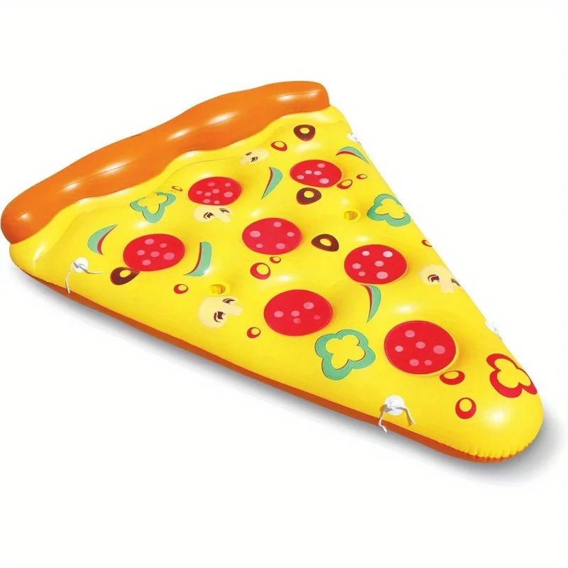 Giant Inflatable Pizza Slice Pool Float with Cup Holders