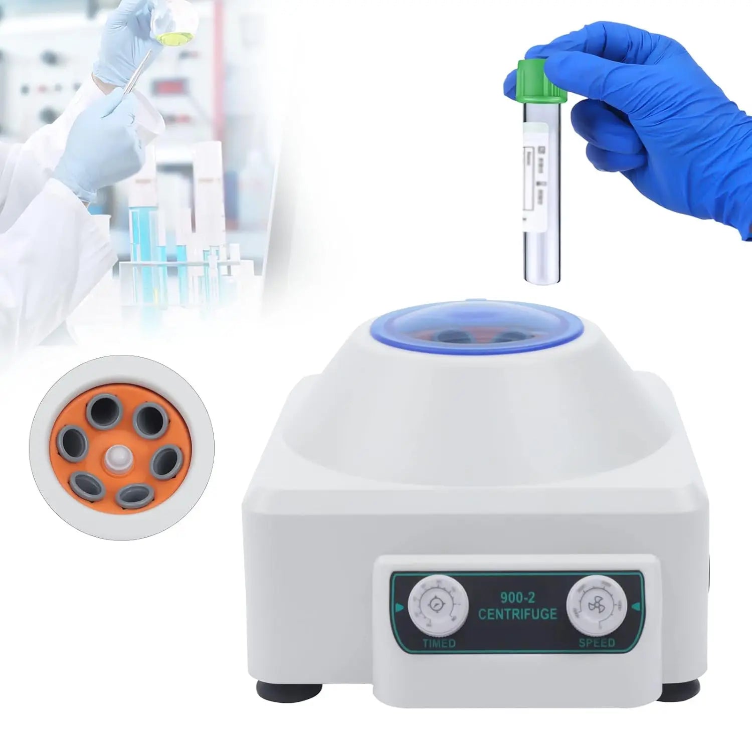 Electric Centrifuge 4000rpm Benchtop 110V Six-Tube Separator