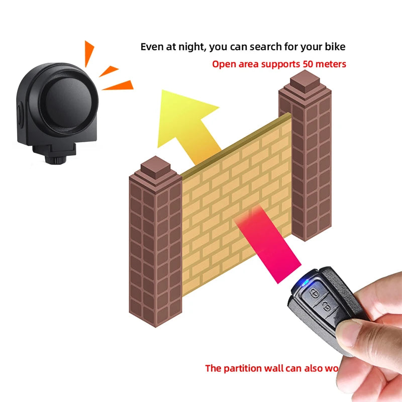 A2 Rechargeable Bicycle Vibration Alarm