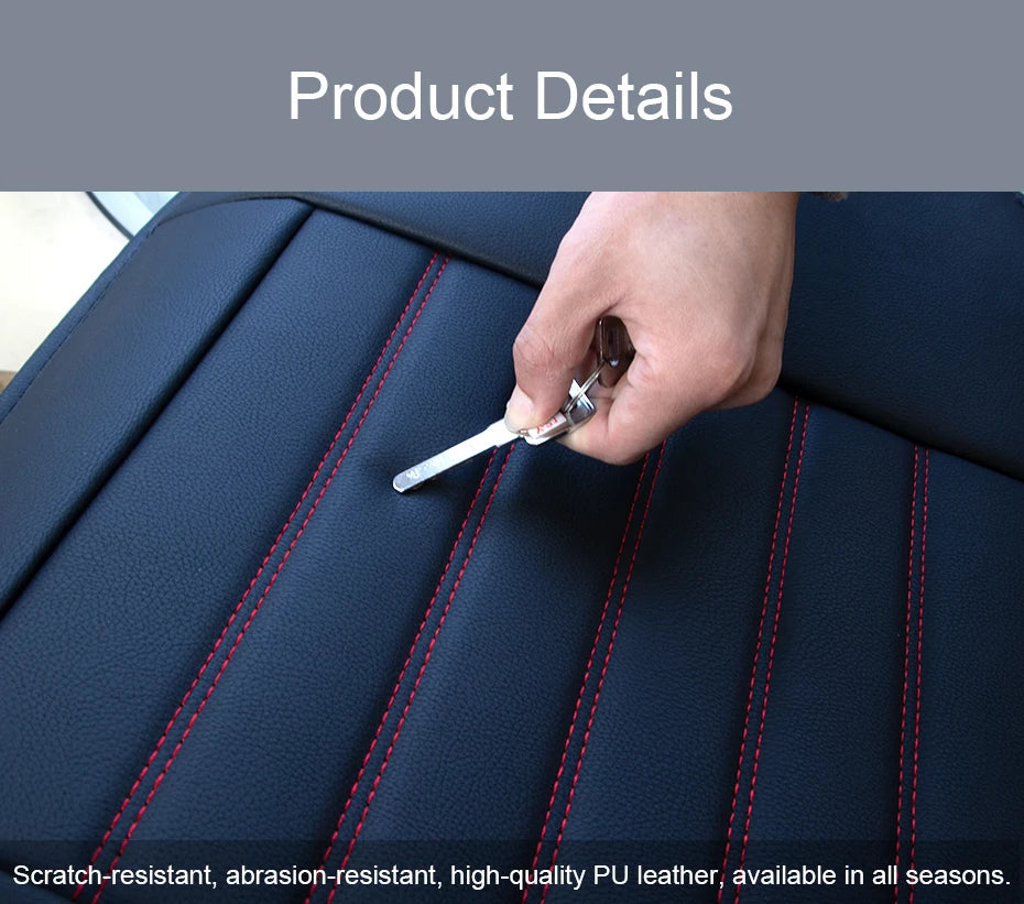 SEAMETAL 1Pc Beige Car Seat Cover Thicken Vehicle Seat Cushion Luxury Full-Wrapped Chair Protector Universal for Most Car Models