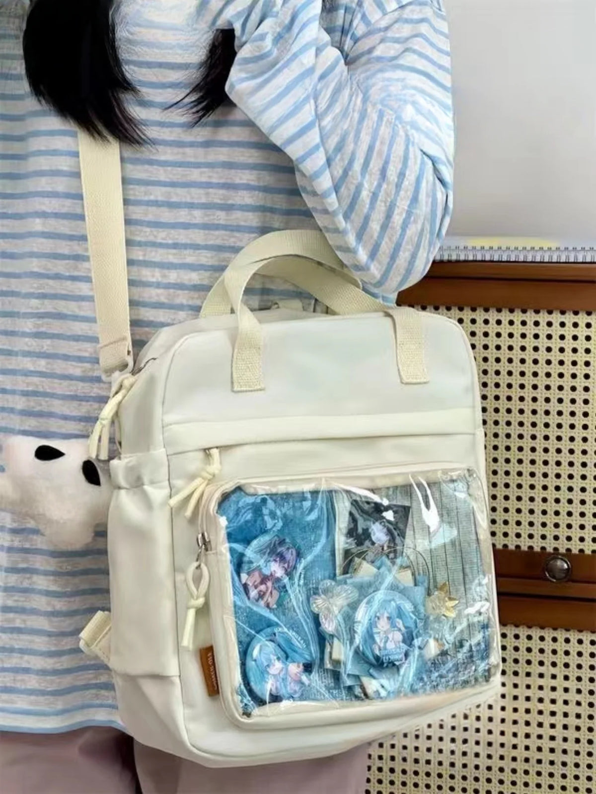 Japansk itaväska i tre modeller, skolryggsäck för kvinnor och tonårsflickor, transparent axelväska, nya Lolita-crossbodyväskor och tygväskor
