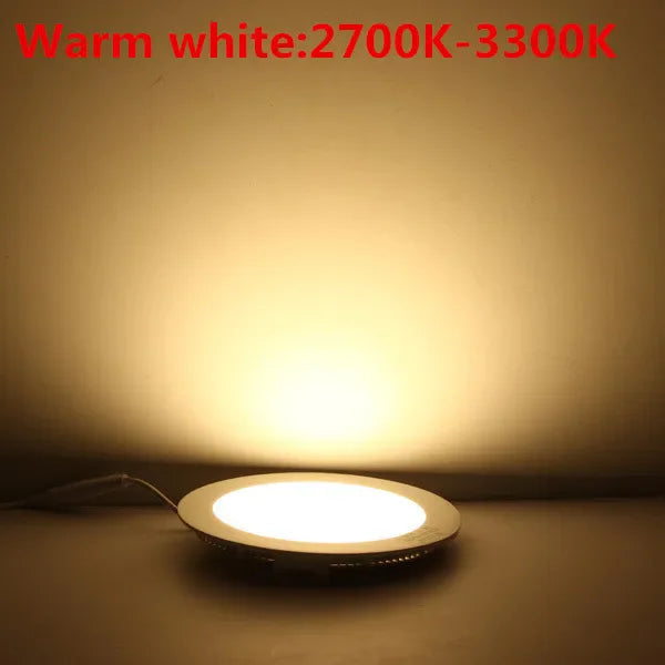Recessed LED Ceiling Panel Light, 3–25W, White Light Options