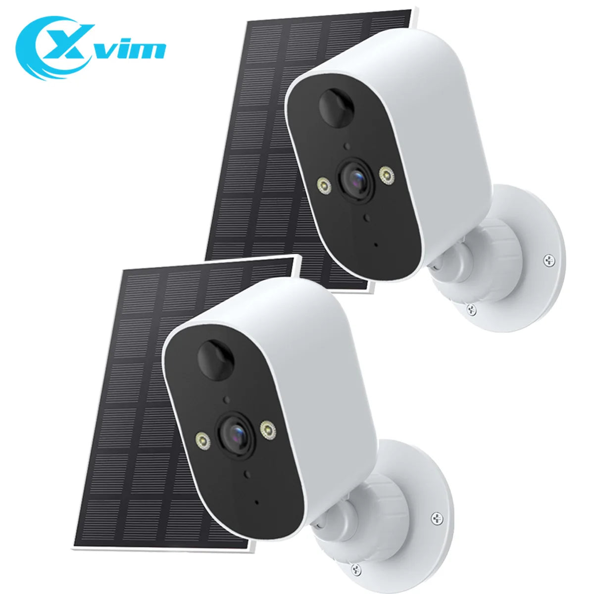 1080P 2-Pack Solar Security Camera Wireless Outdoor Battery Powered