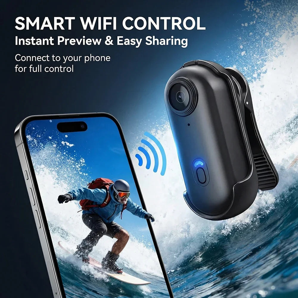 4K Mini Action Camera with WiFi and Waterproof Design