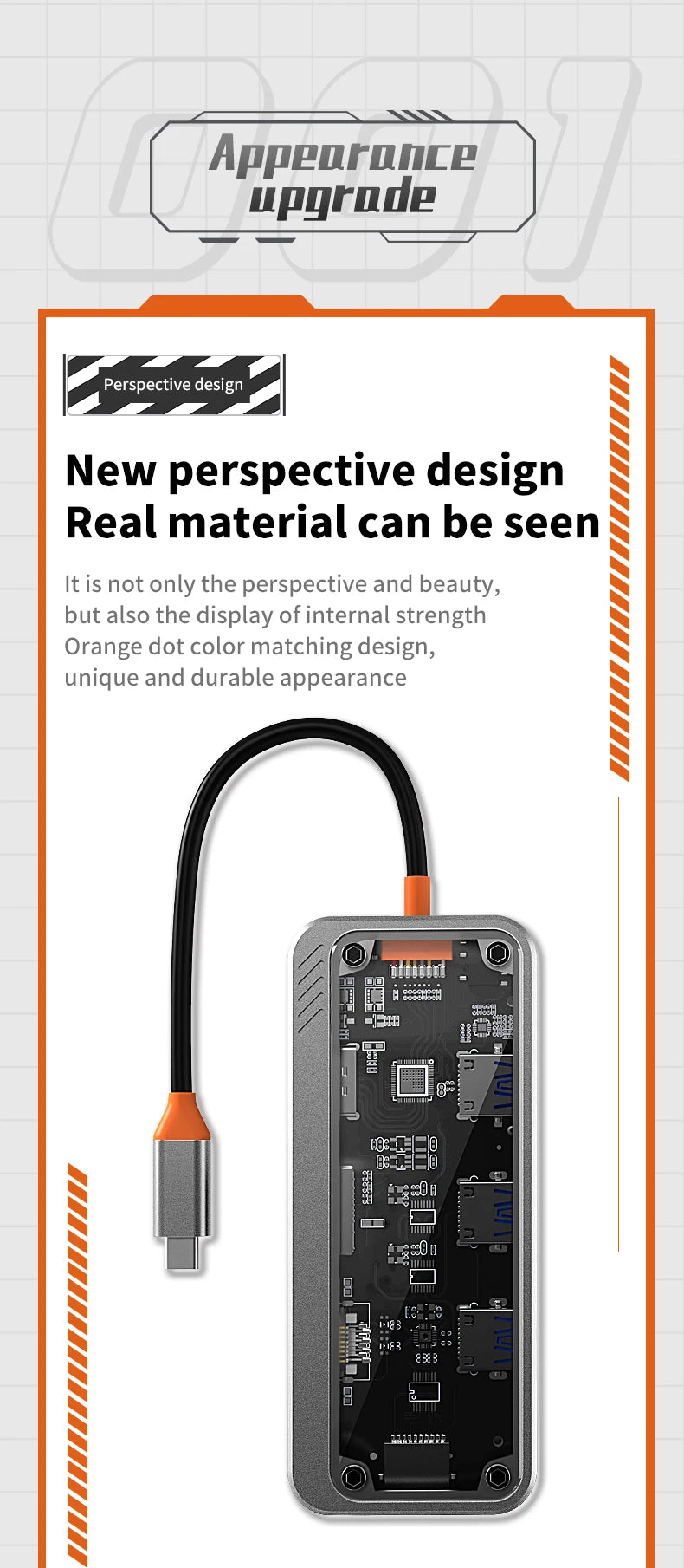 Basix USB C Hub 4K adapter HDMI, DP, VGA, Ethernet és USB portokkal