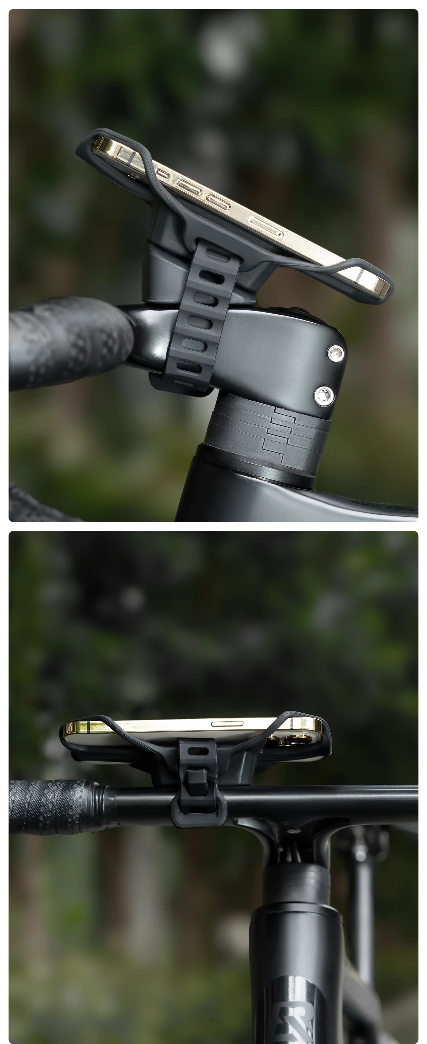 Bicycle Phone Mount Silicone Quick Release Handlebar Holder