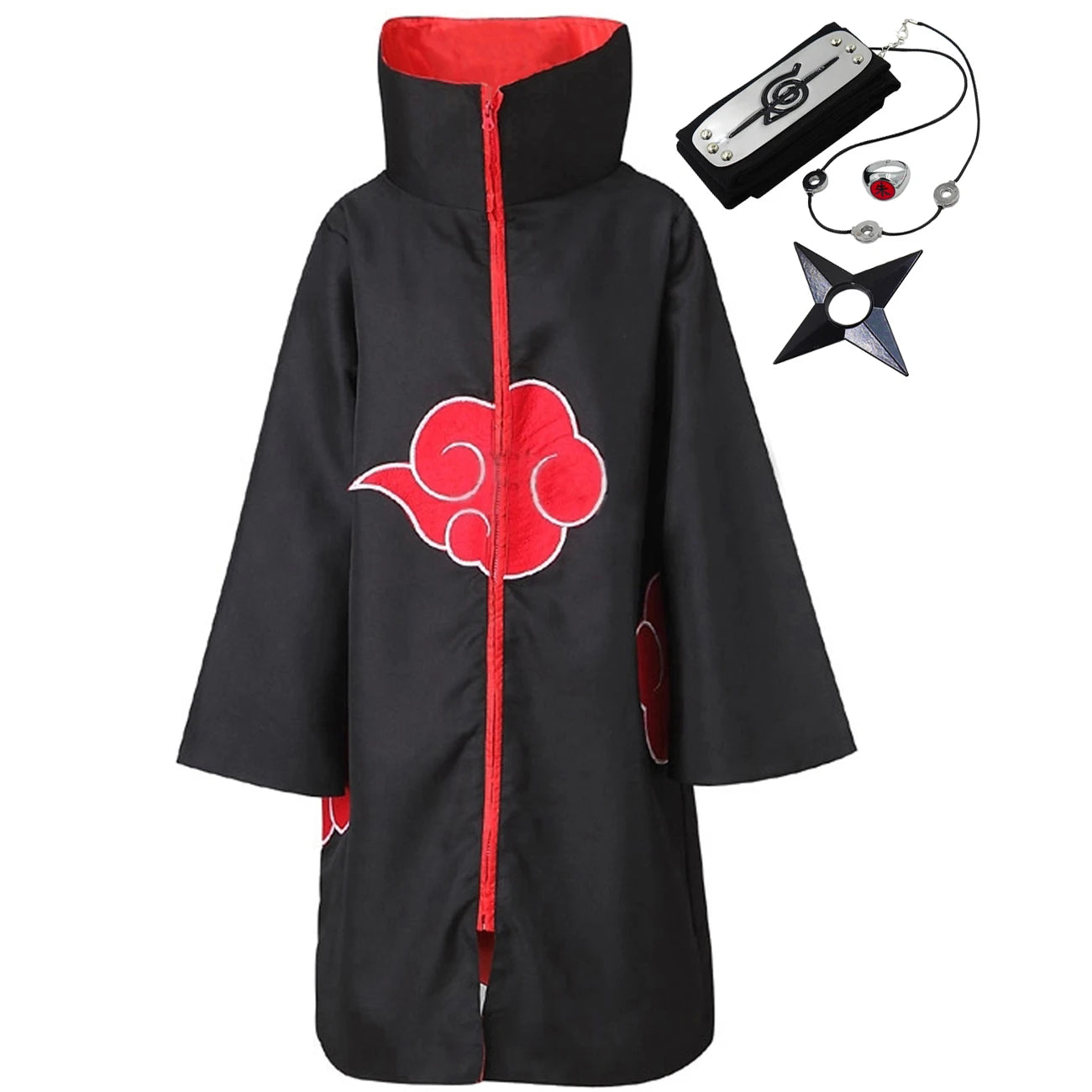 Akatsuki Uchiha Itachi Cloak Costume for Kids and Adults