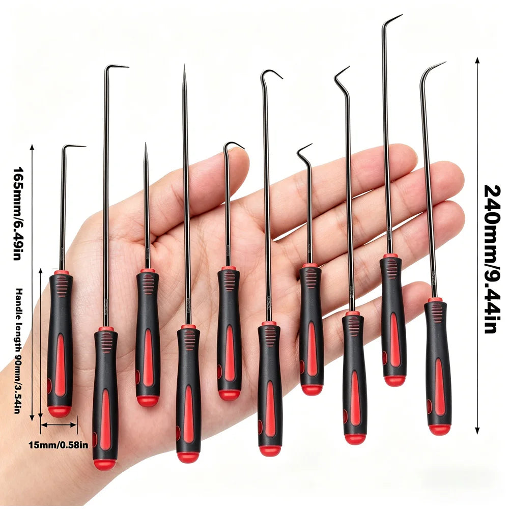 10/4Pcs Precision Pick and Hook Set, Car Auto Oil Seal/O-Ring Seal Gasket Pick Mini Precision Hooks Professional Puller Remover
