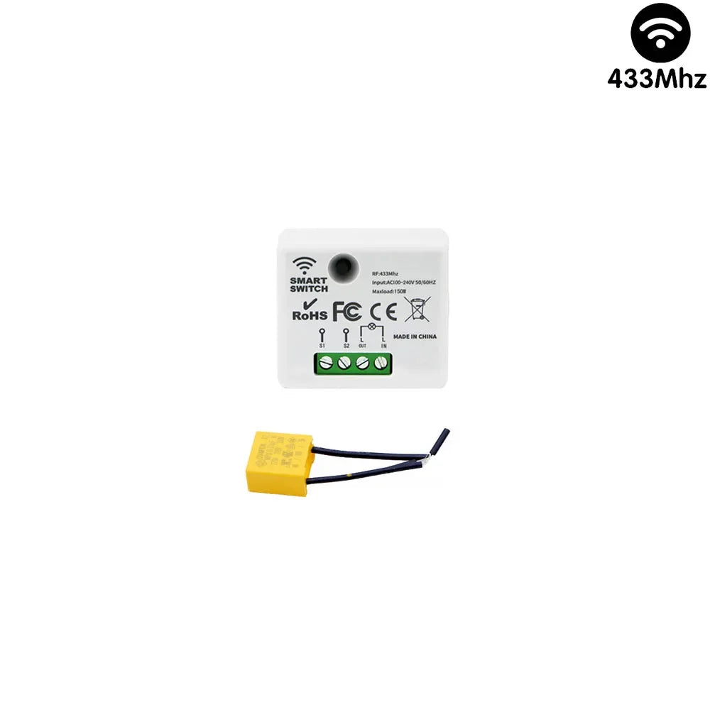 Módulo de interruptor de luz RF, opções de embalagem de 1/2 canais