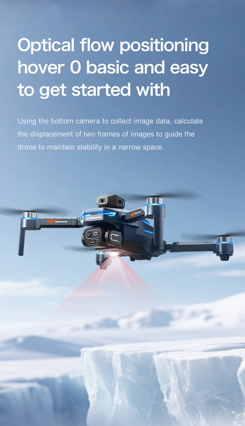 Nový GT8 Drone 8K profesionální HD Duální kamery obrazovky Dálkový 5G WIFI bezkartáčový motor Ovládání překážek skládací quadcopter hračky