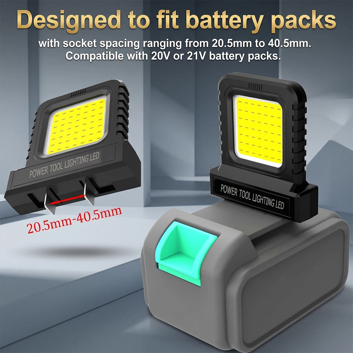 LED Work Light Portable Long-Lasting Strong Light for Super Bright Night Work Light 21V Li-ion Battery Power Tool for Car Repair