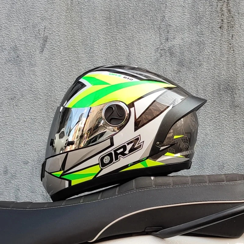 ORZ Full Face Motorcycle Helmet DOT Approved, Unisex ABS+PC