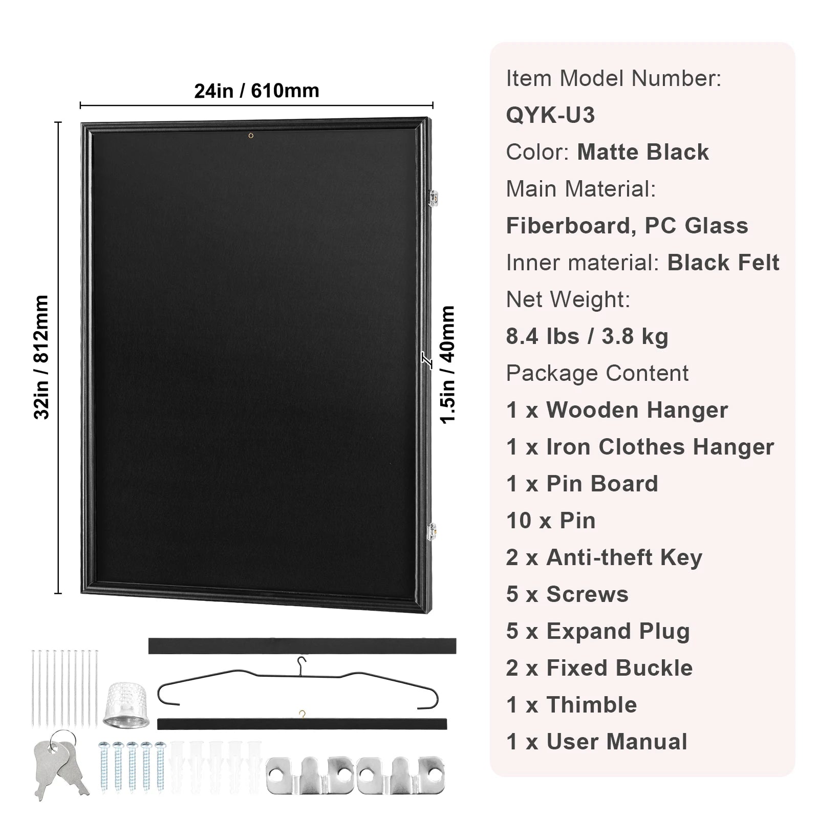 Jersey Display Frame Case Lockable Shadow Box with UV Protection