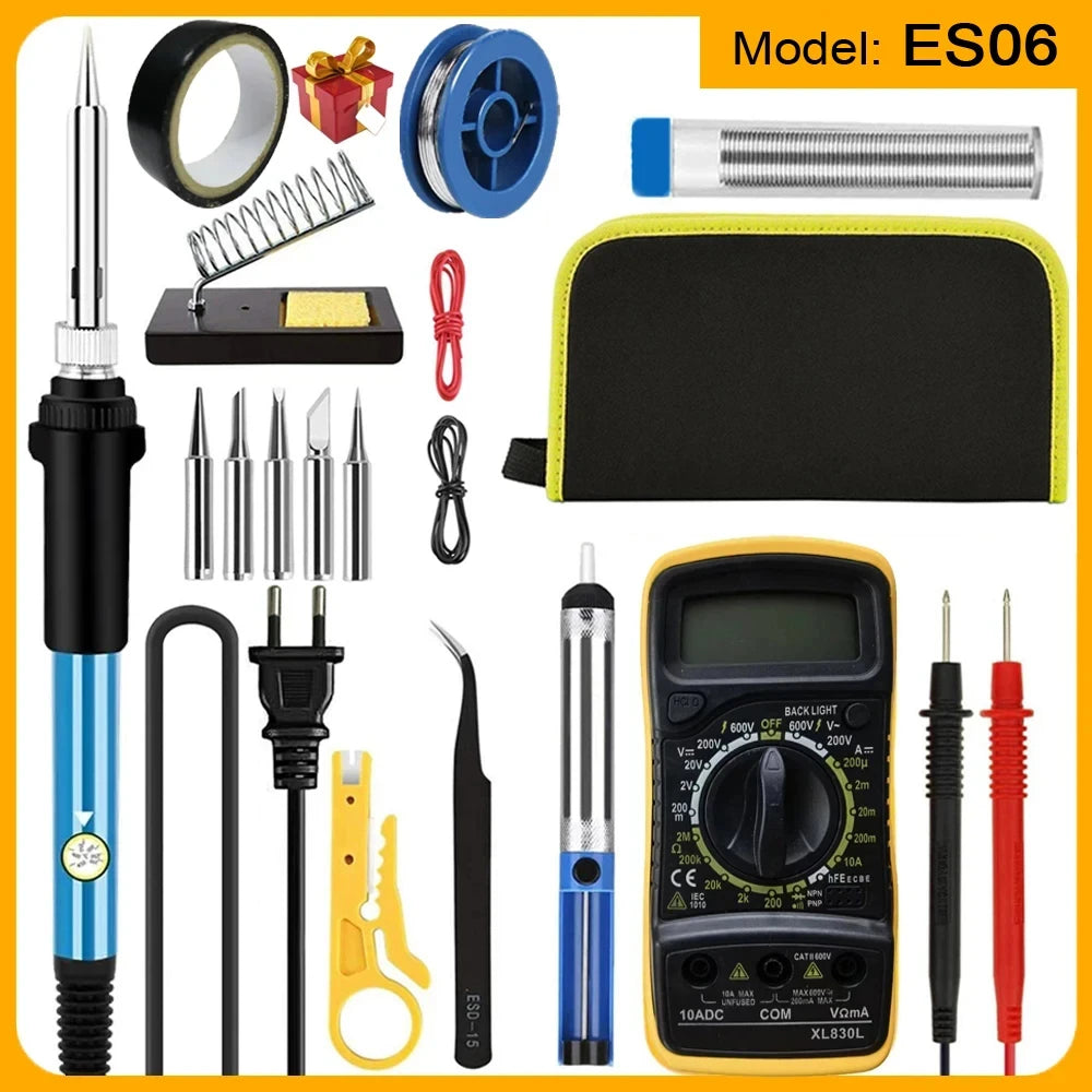ES02 60 W Soldering Iron Kit with Tips, Pump & Case