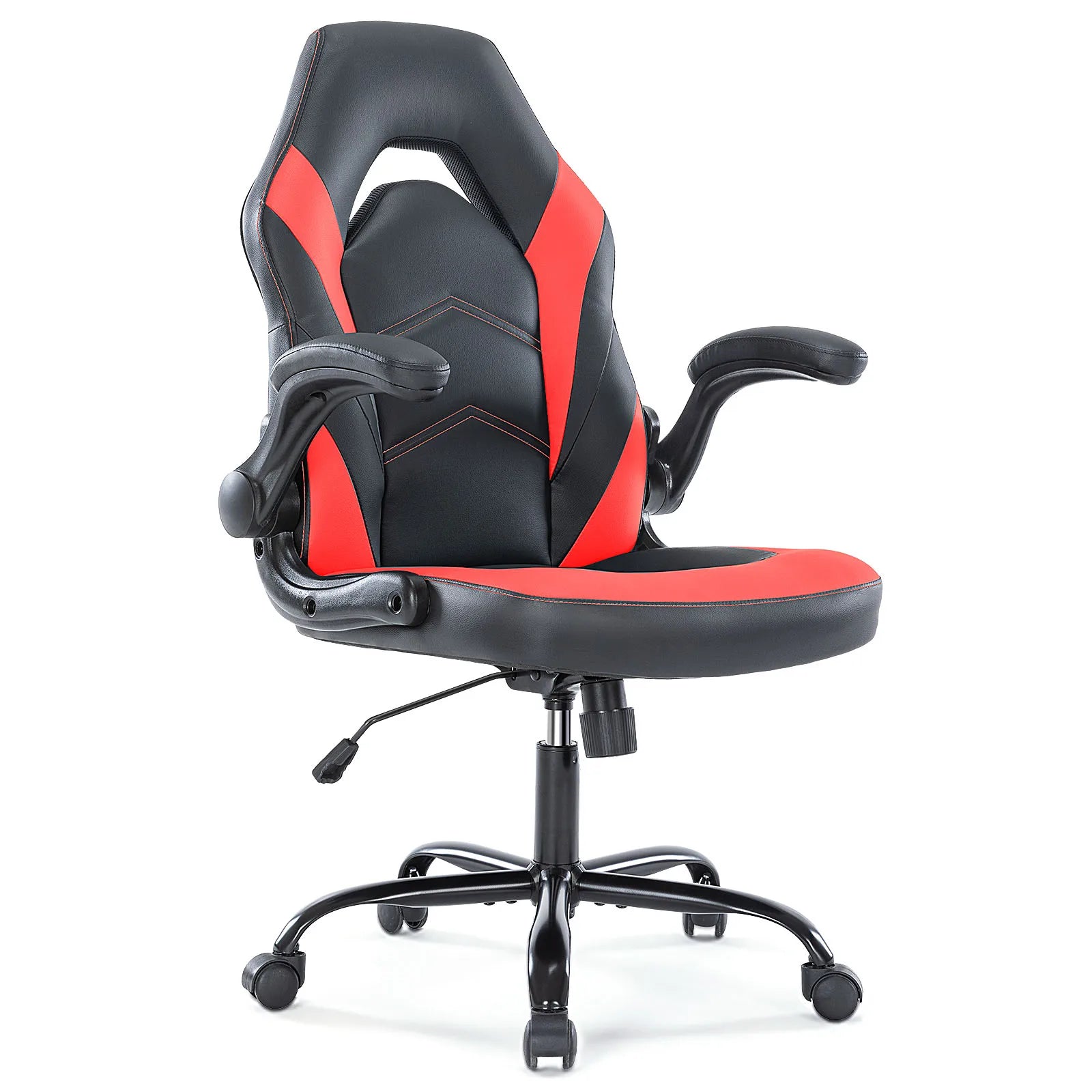 Ergonomische gaming bureaustoel met opklapbare armleuningen en verstelbare hoogte