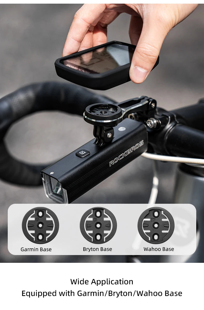 Prolunga per Supporto Computer da Bici con Porta Luce Anteriore Staffa in Lega