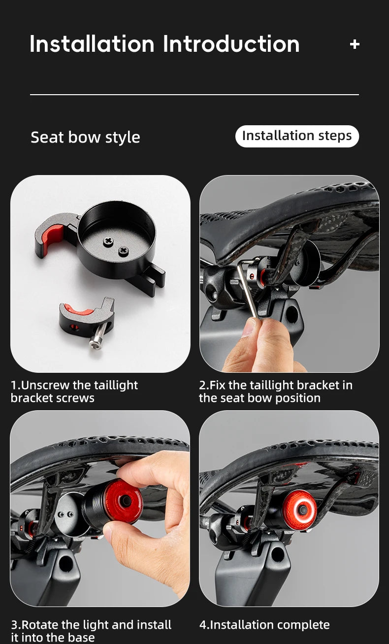 Q5 Mini Smart Auto Brake Sensing Bike Tail Light