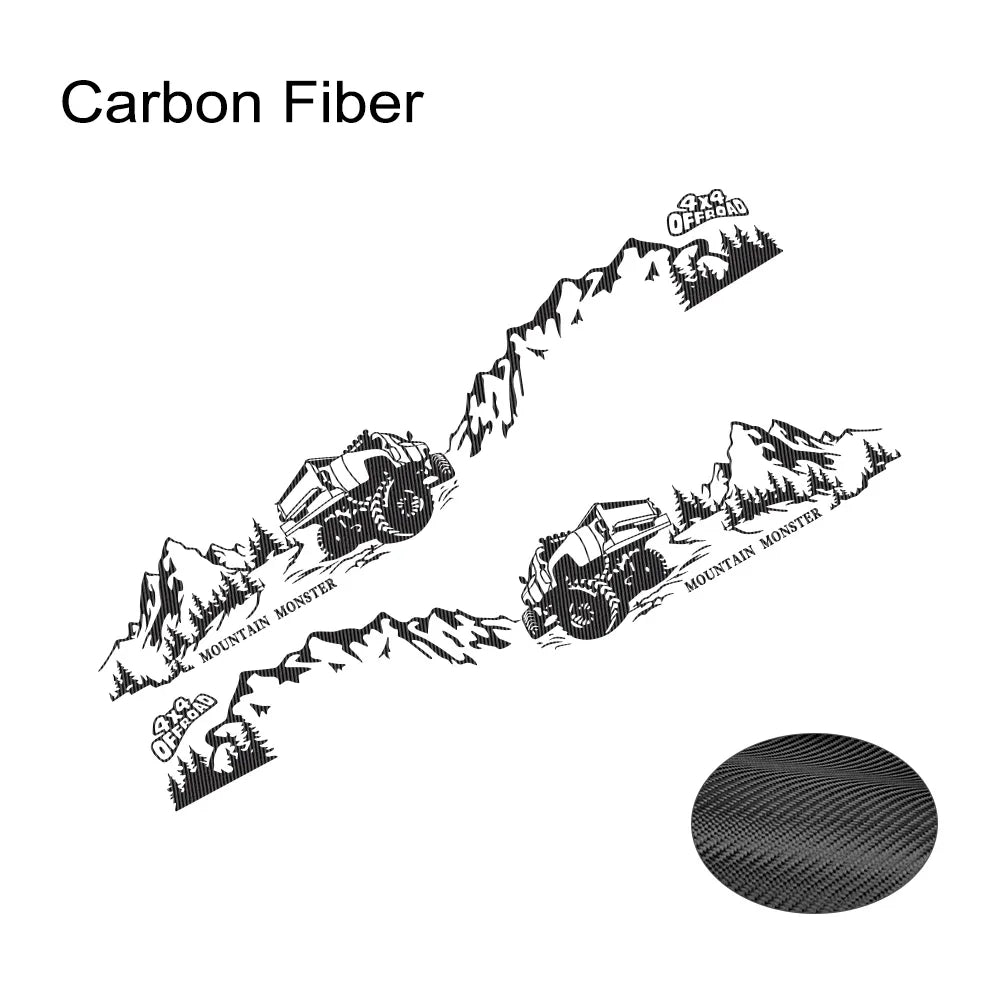 Car Sticker 4X4 Off Road Mountain Decal For Ford F150 Toyota Hilux Isuzu Dmax Dodge RAM Chevrolet Silverado Auto Accessories