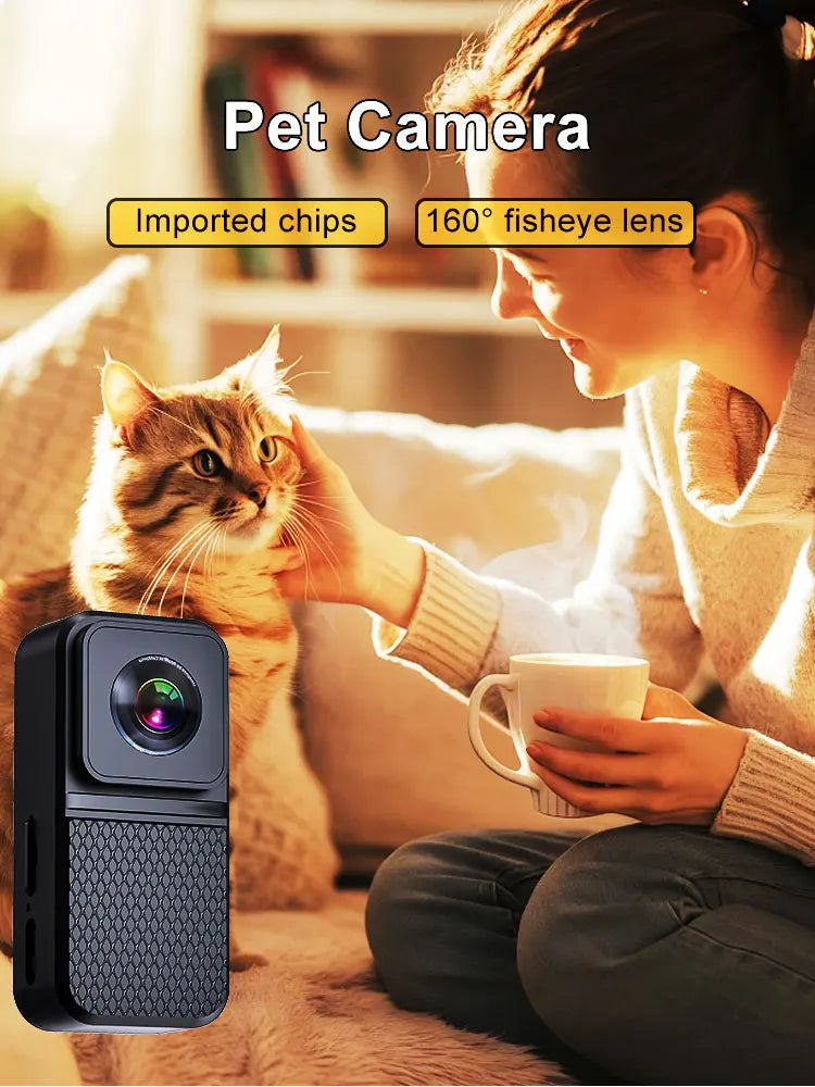 HD 1080P Pet Collar Camera with 170° Wide Angle Recording
