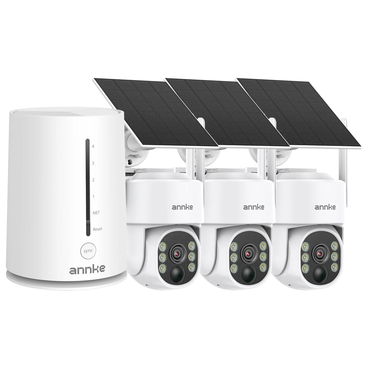 4MP Wireless Solar Security Camera System with 4CH NVR