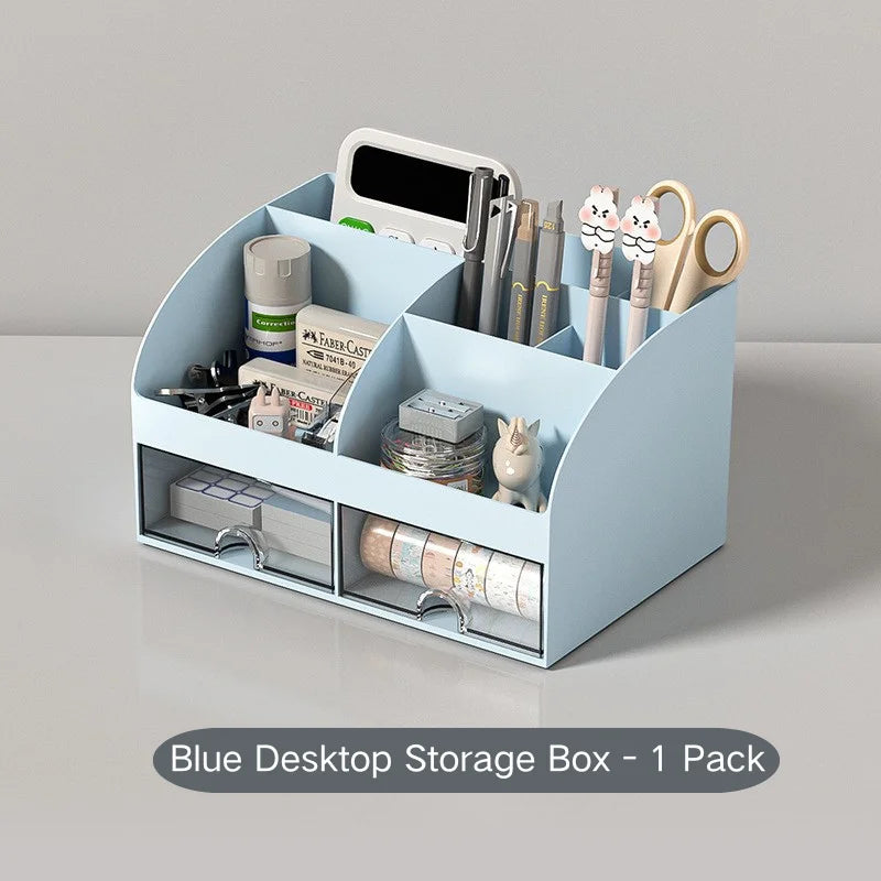 Desktop Organiser with Two Clear Drawers