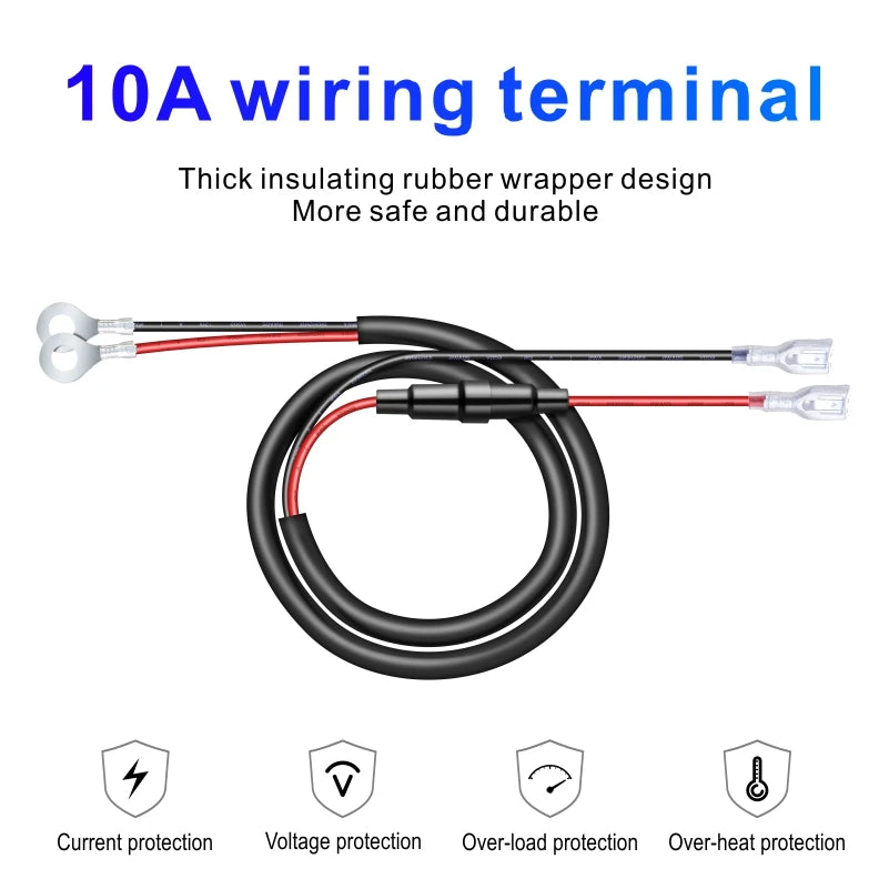Universal Motorcycle Car Charger LED Light USB TYPE-C Charger Power Socket Cigarette Waterproof Light for Auto Truck ATV Boat