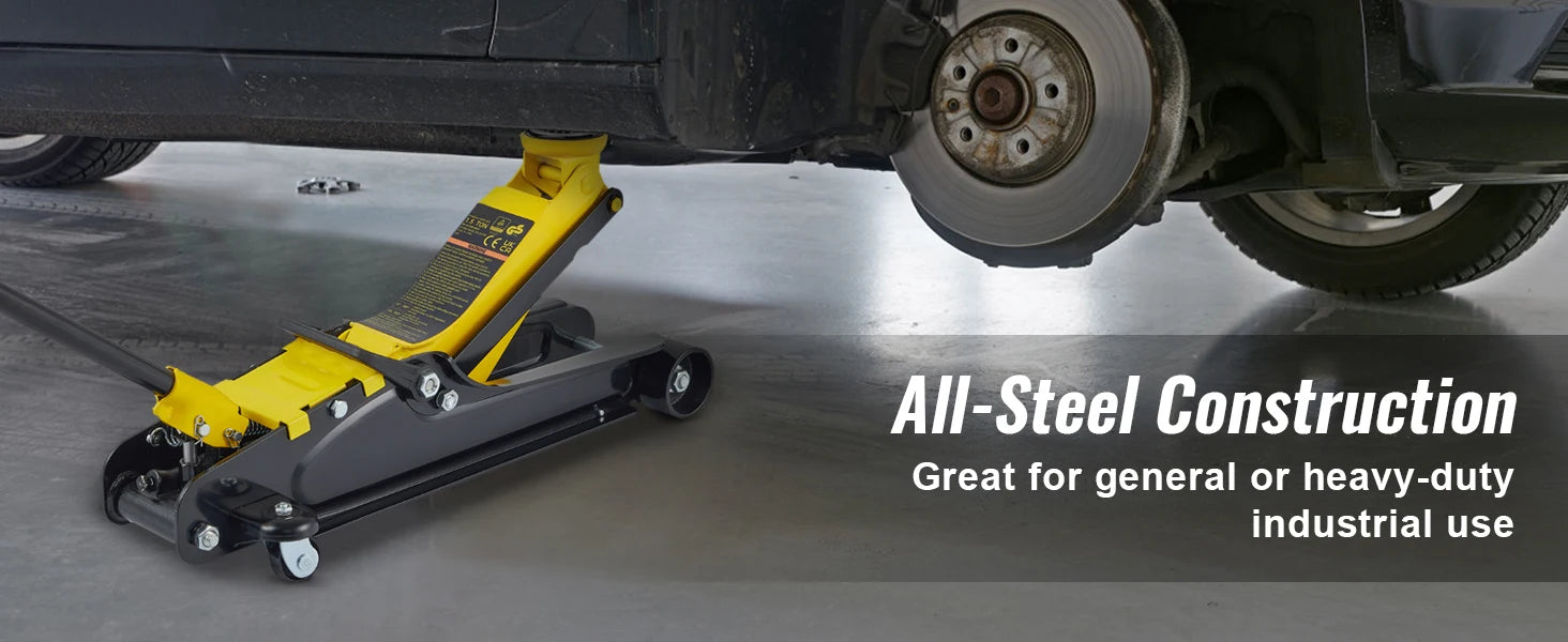 SucceBuy 2.5T Floor Hydraulic Jack Pneumatic Low Profile Floor Jack Heavy-Duty Steel Racing Floor Jack with Piston Lift Pump