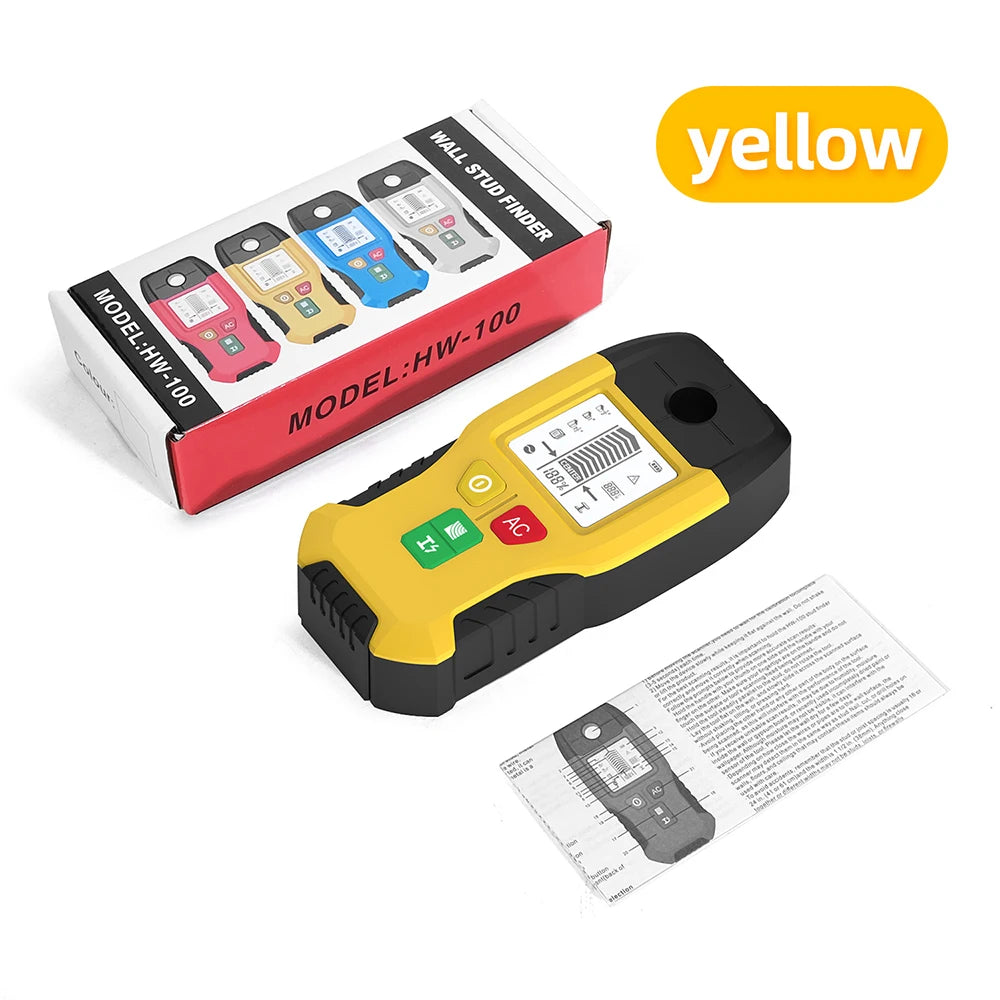 HW-100 Wall Scanner for Studs, Metal and AC Cables
