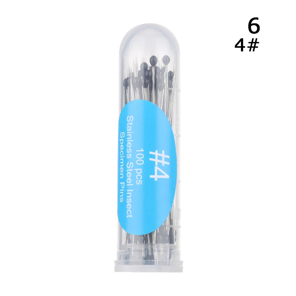 Stainless Steel Insect Specimen Pins - 100 Pieces