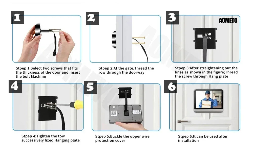 Battery-Powered 5MP WiFi Peephole Camera