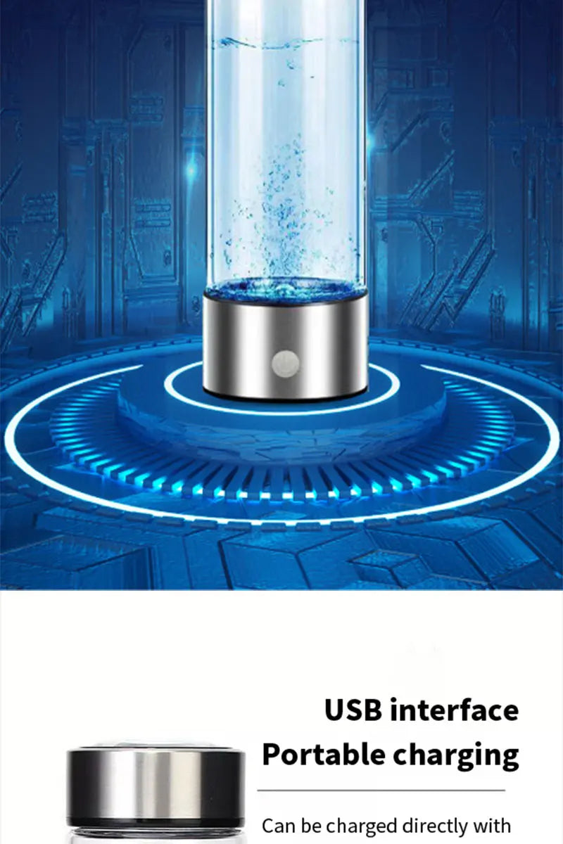Portable Hydrogen-Rich Water Cup USB Rechargeable 420ml