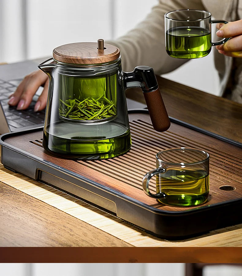 Tea Ceremony Culture Large Capacity Dividing Teacup Removable Glass Inner Tank Home Tea Water Separation Filter Teacup