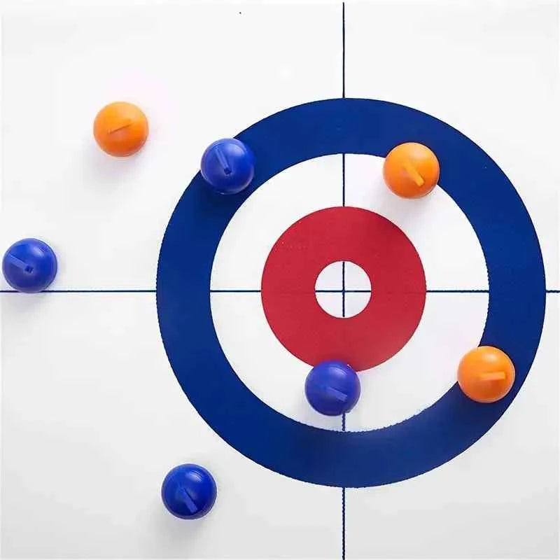 Tabletop Curling Game, Eight- or Sixteen-Stone Options